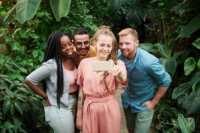 ID support pic_Group smiling for selfie